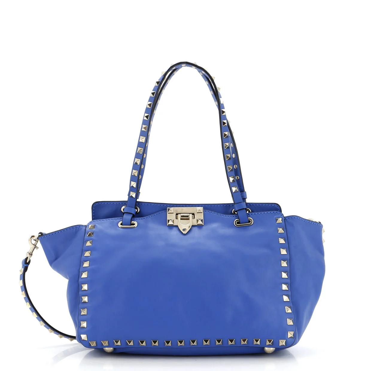 Rockstud Tote Soft Leather Small - Deep Luxury