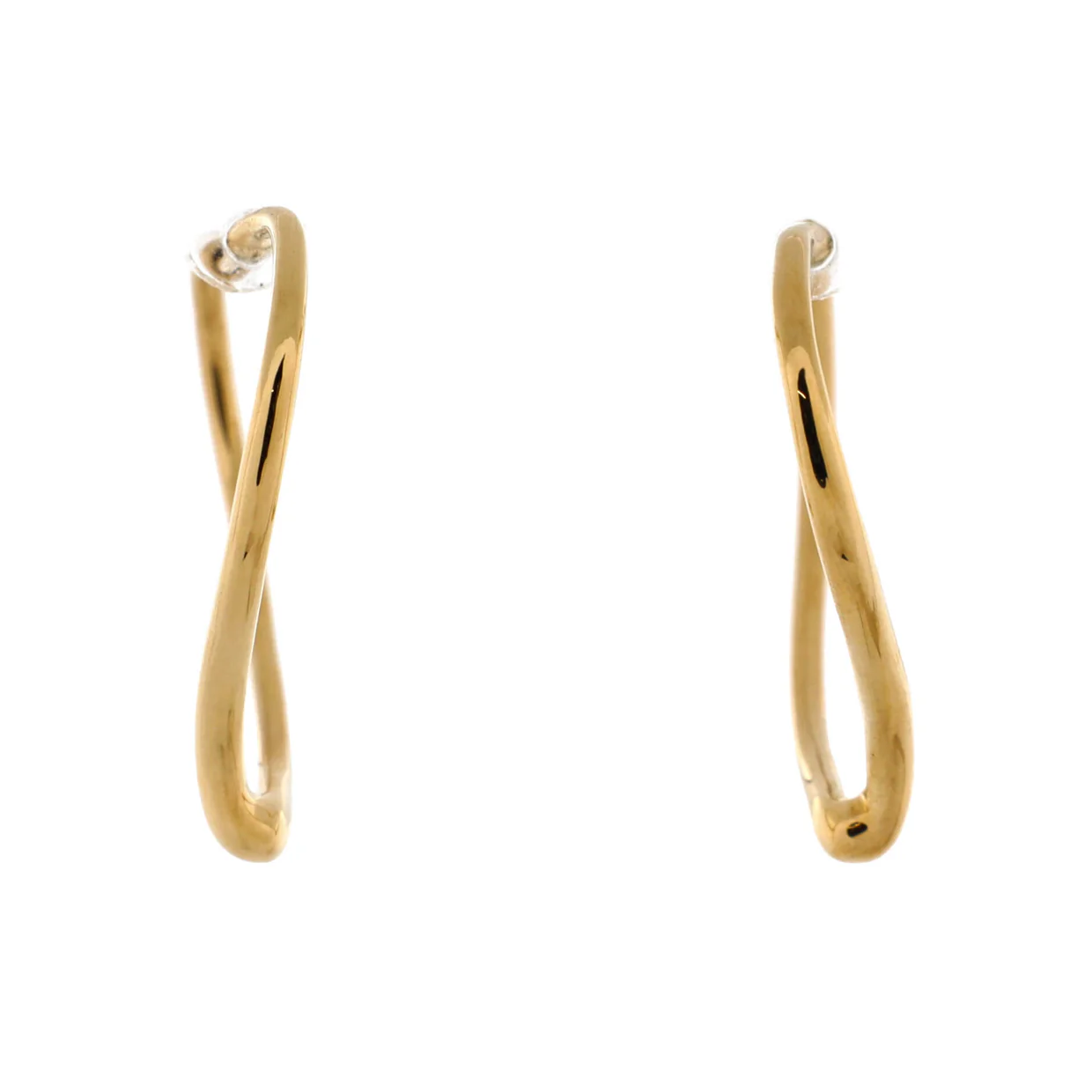 Elsa Peretti Open Heart Hoop Earrings 18K Yellow Gold Medium - Deep Luxury