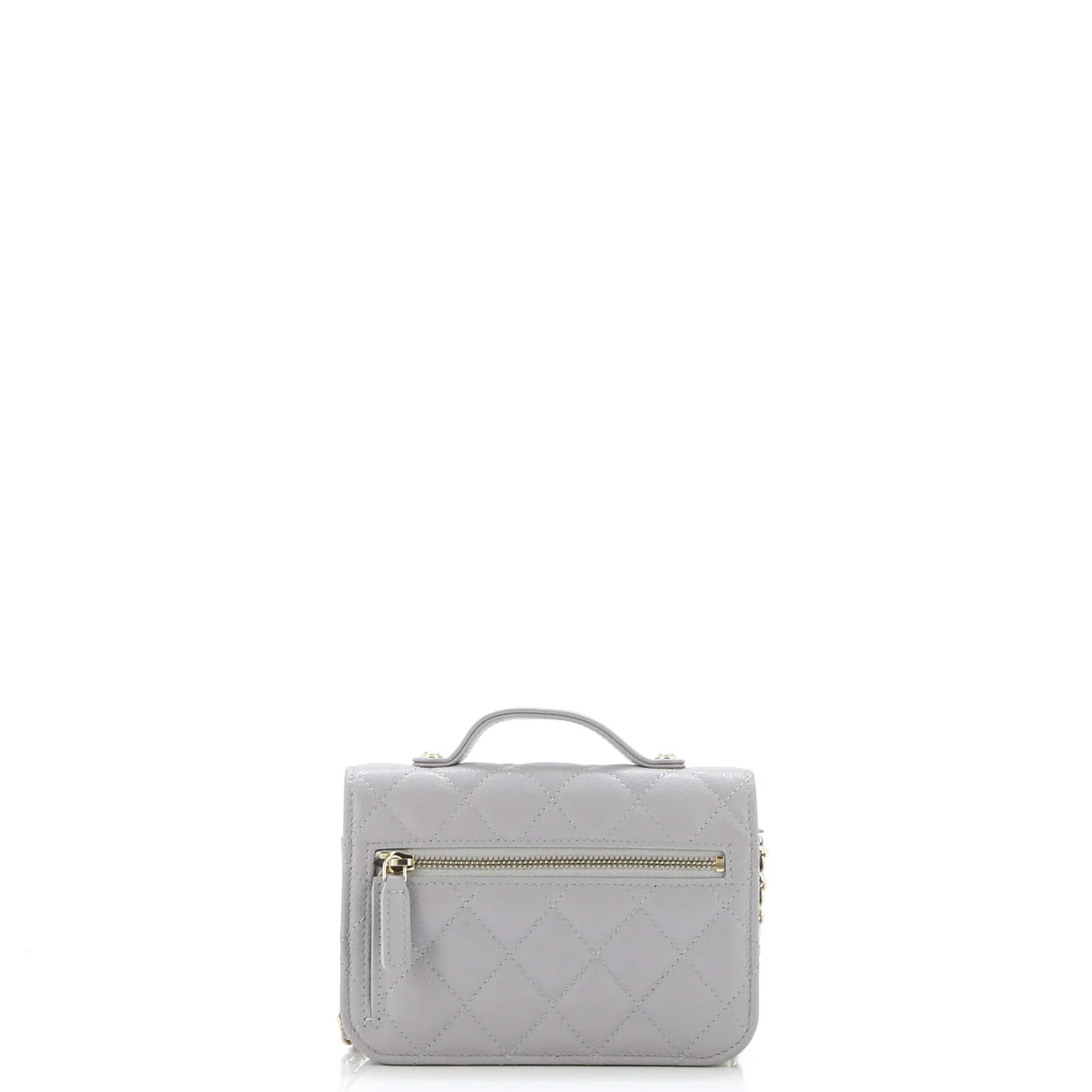 Business Affinity Flap Clutch with Chain Quilted Caviar - Deep Luxury