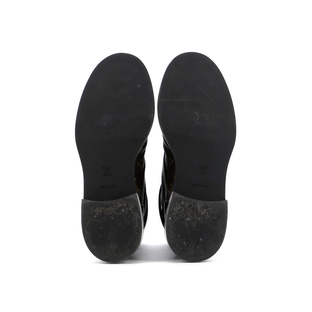 Women's Wonderland Flat Ranger Boots Monogram Canvas and Leather - Deep Luxury