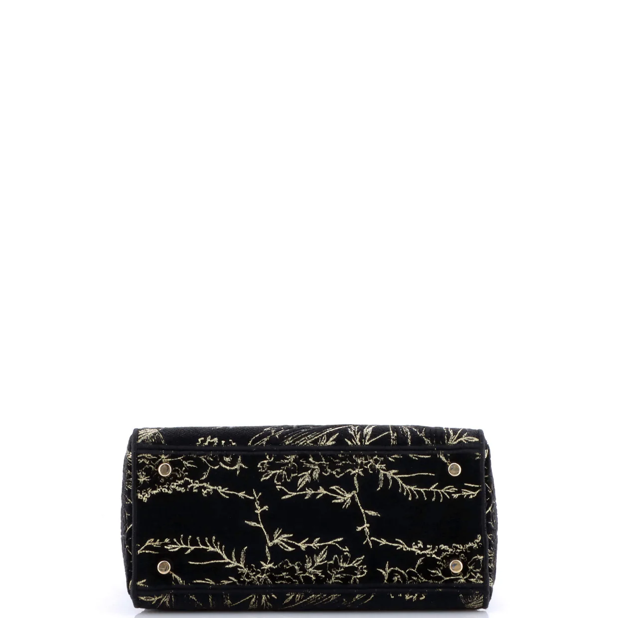 Toile de Jouy Lady D-Lite Bag Embroidered Velvet Medium - Deep Luxury