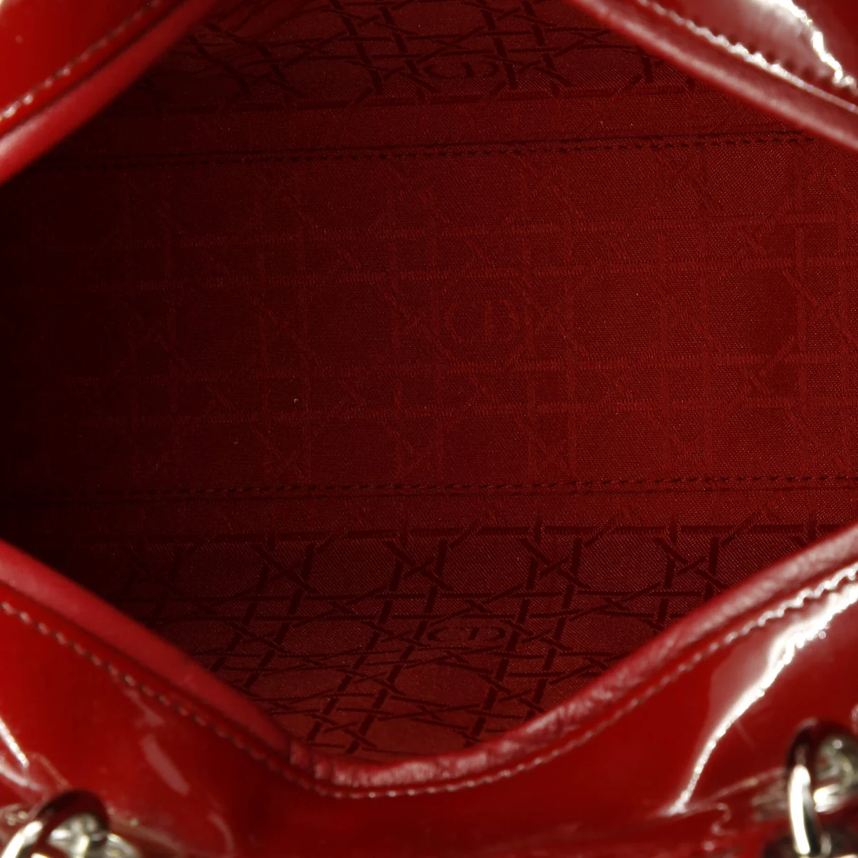 Lady Dior Bag Cannage Quilt Patent Large - Deep Luxury