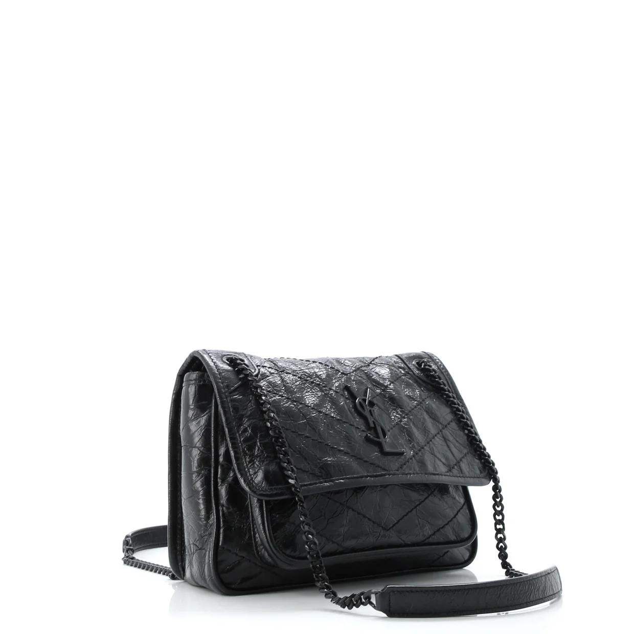 Niki Chain Flap Bag Matelasse Chevron Leather Baby - Deep Luxury