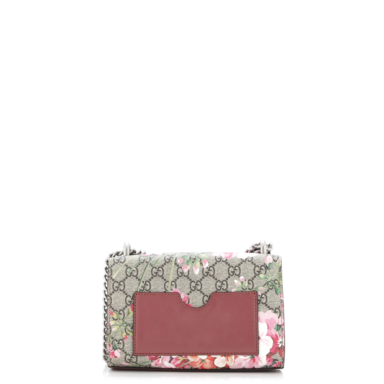 Padlock Shoulder Bag Blooms Print GG Coated Canvas Small - Deep Luxury