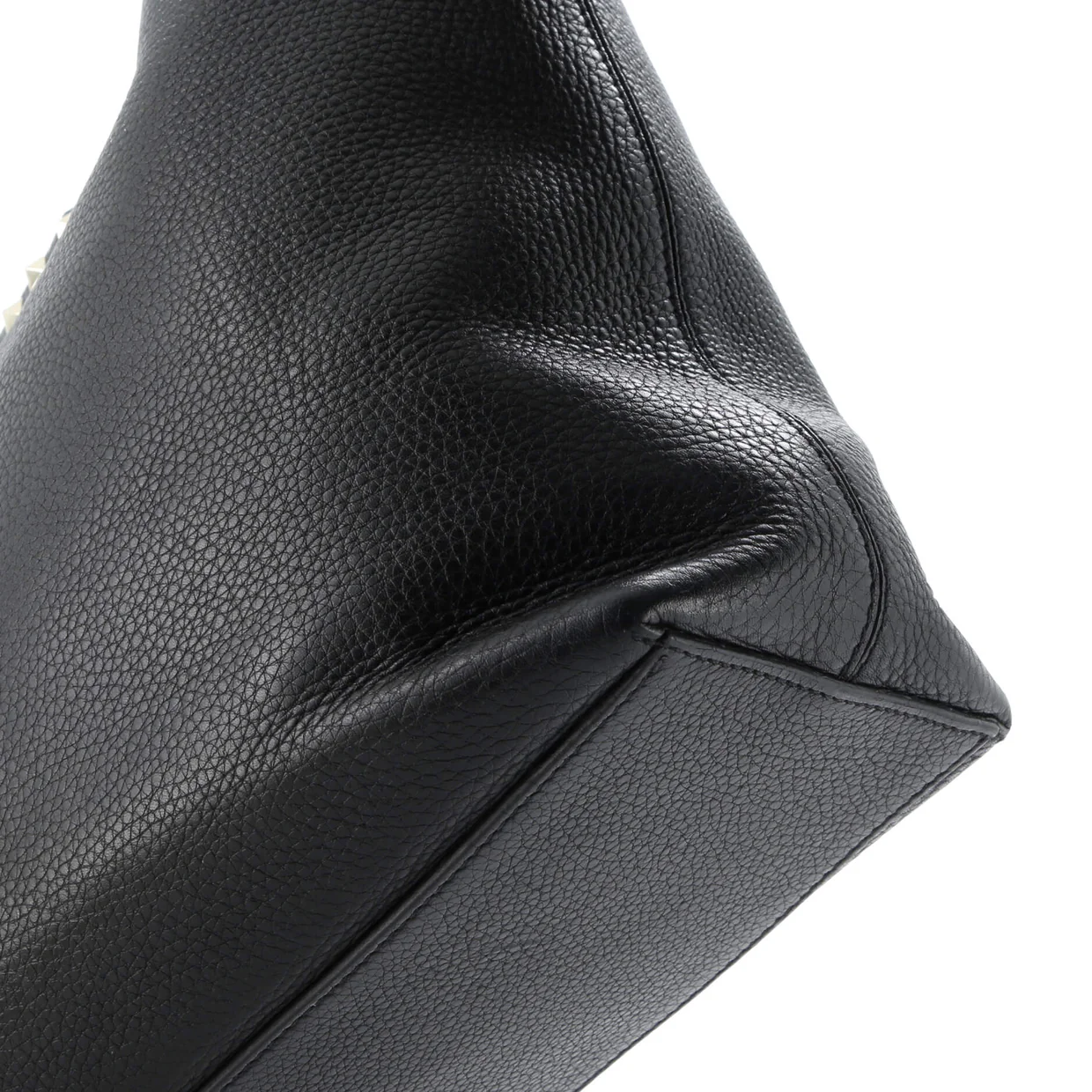 Rockstud Shopper Tote Leather Large - Deep Luxury