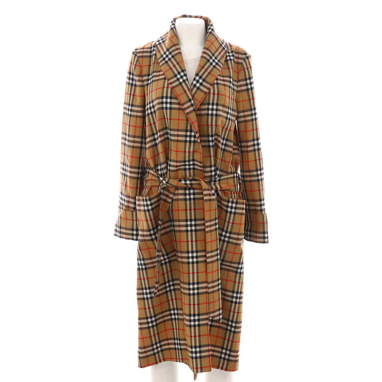 Women's Aldermoore Belted Trench Coat Vintage Check Wool - Deep Luxury