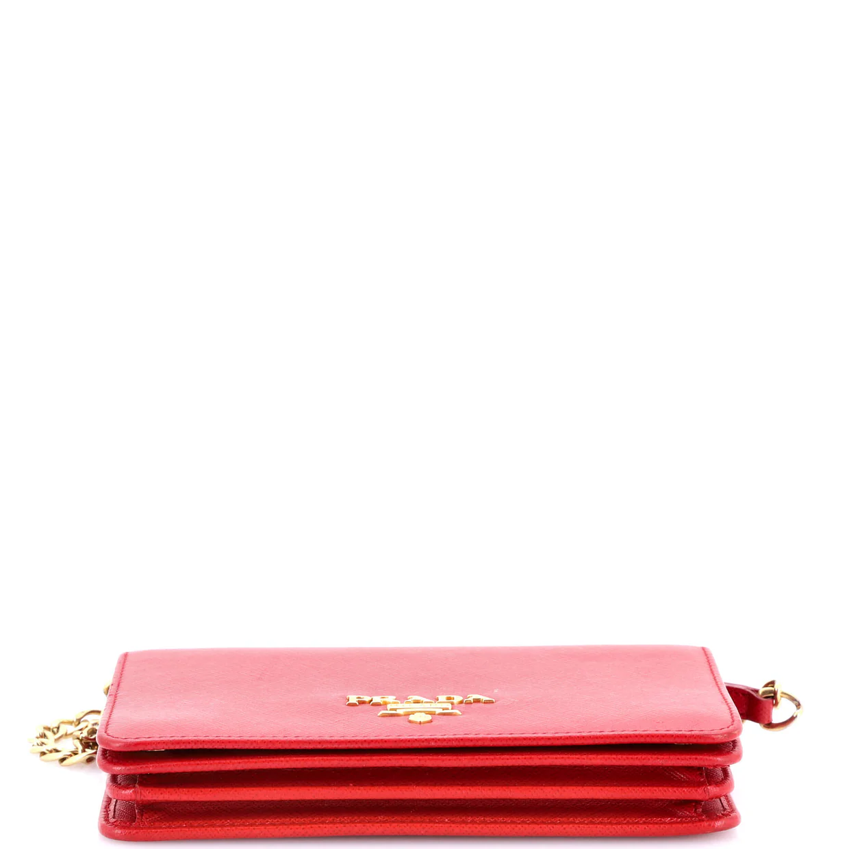 Chain Wallet Crossbody Saffiano Leather - Deep Luxury