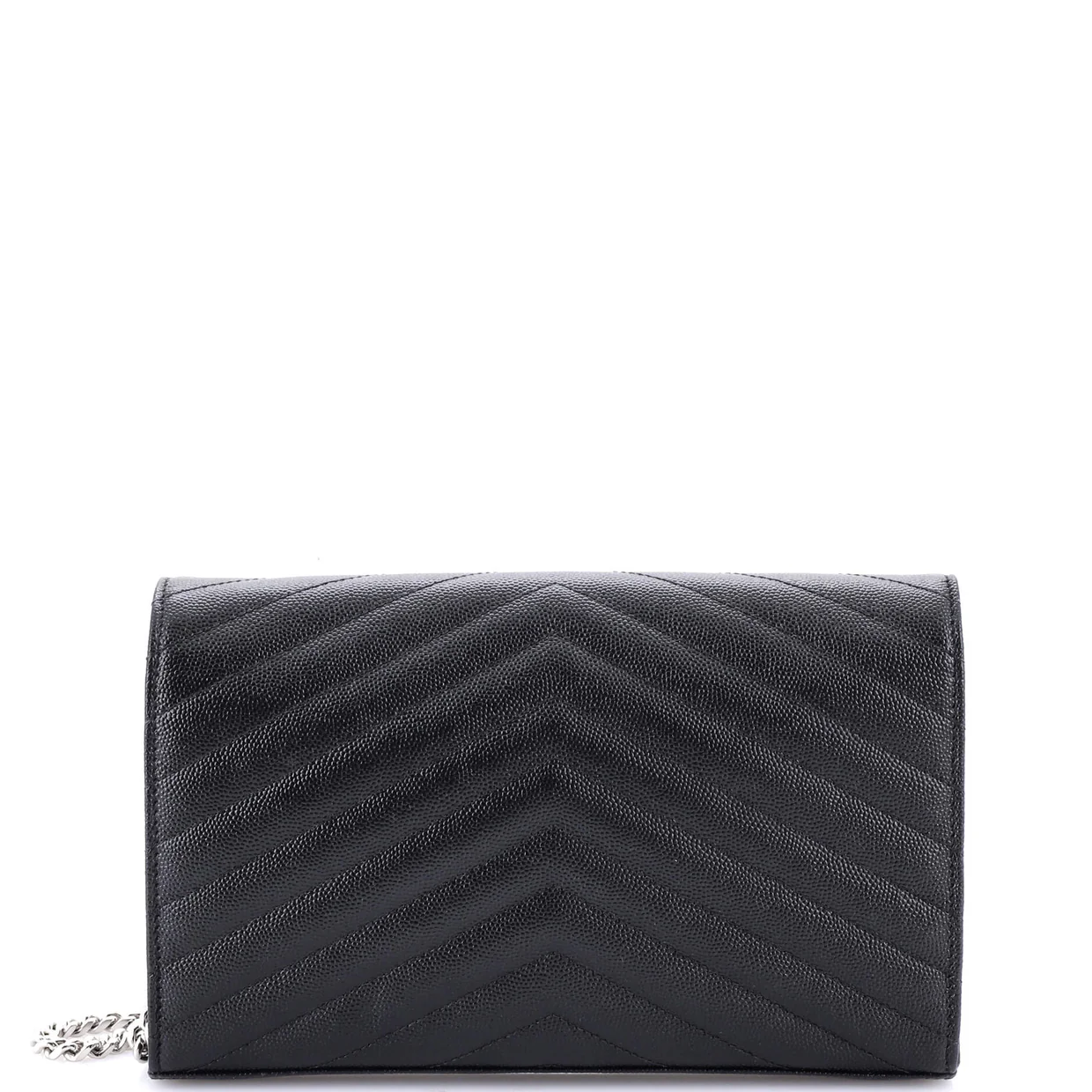 Classic Monogram Wallet on Chain Matelasse Chevron Leather Medium - Deep Luxury