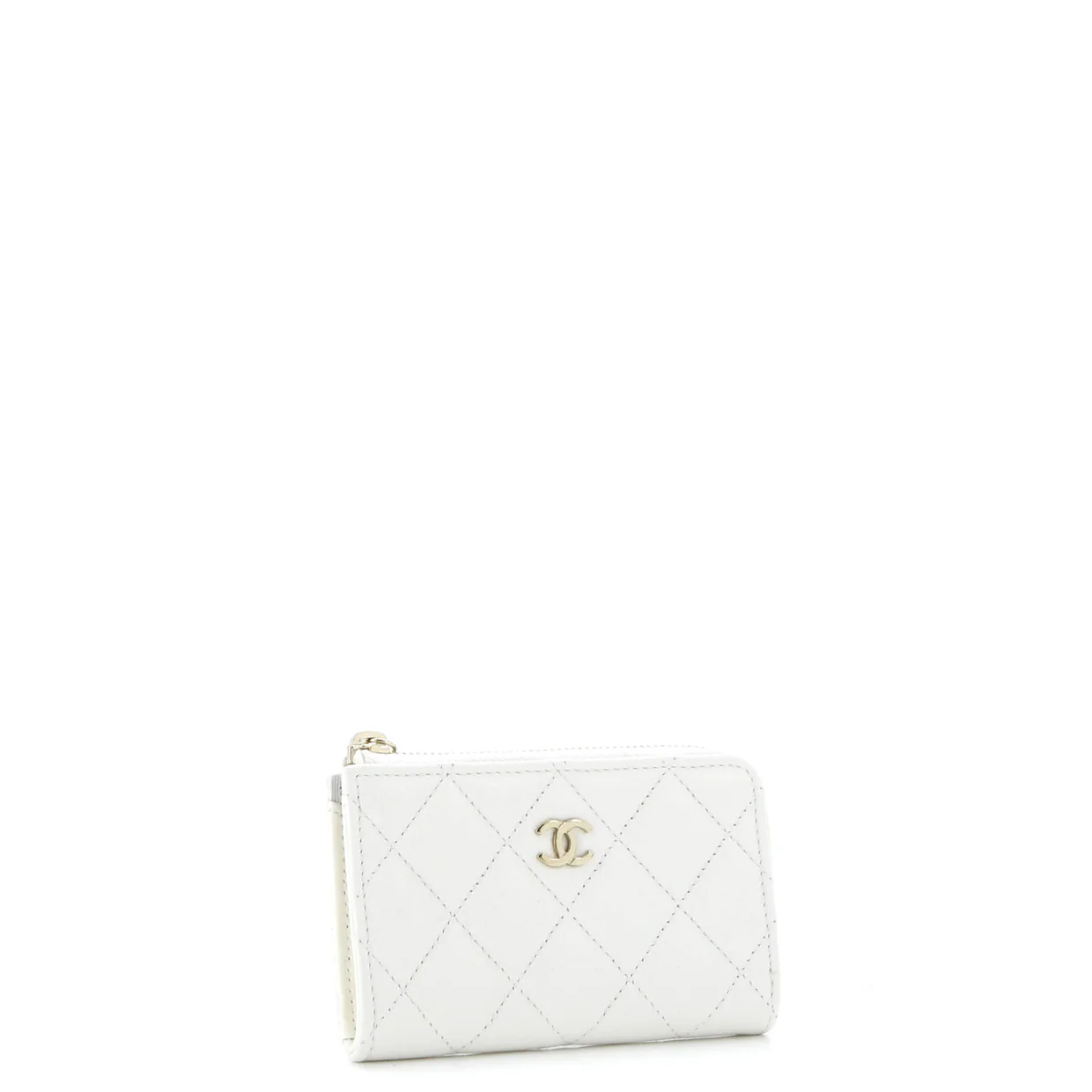 Zipped Key Holder Quilted Caviar - Deep Luxury