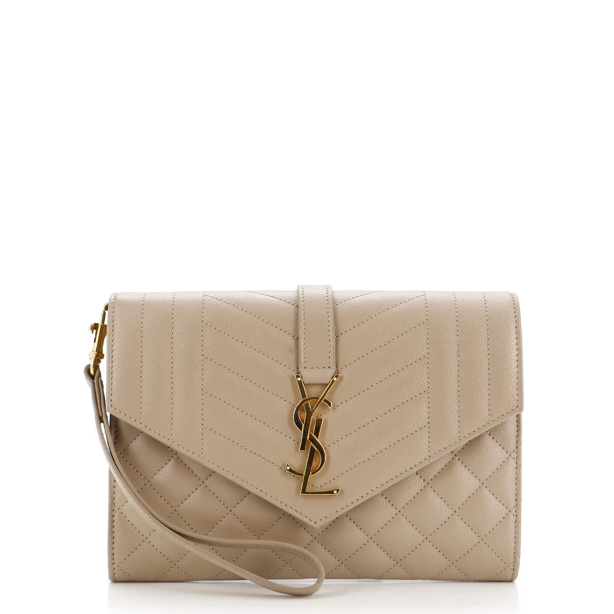 Classic Monogram Envelope Wristlet Clutch Mixed Matelasse Leather - Deep Luxury