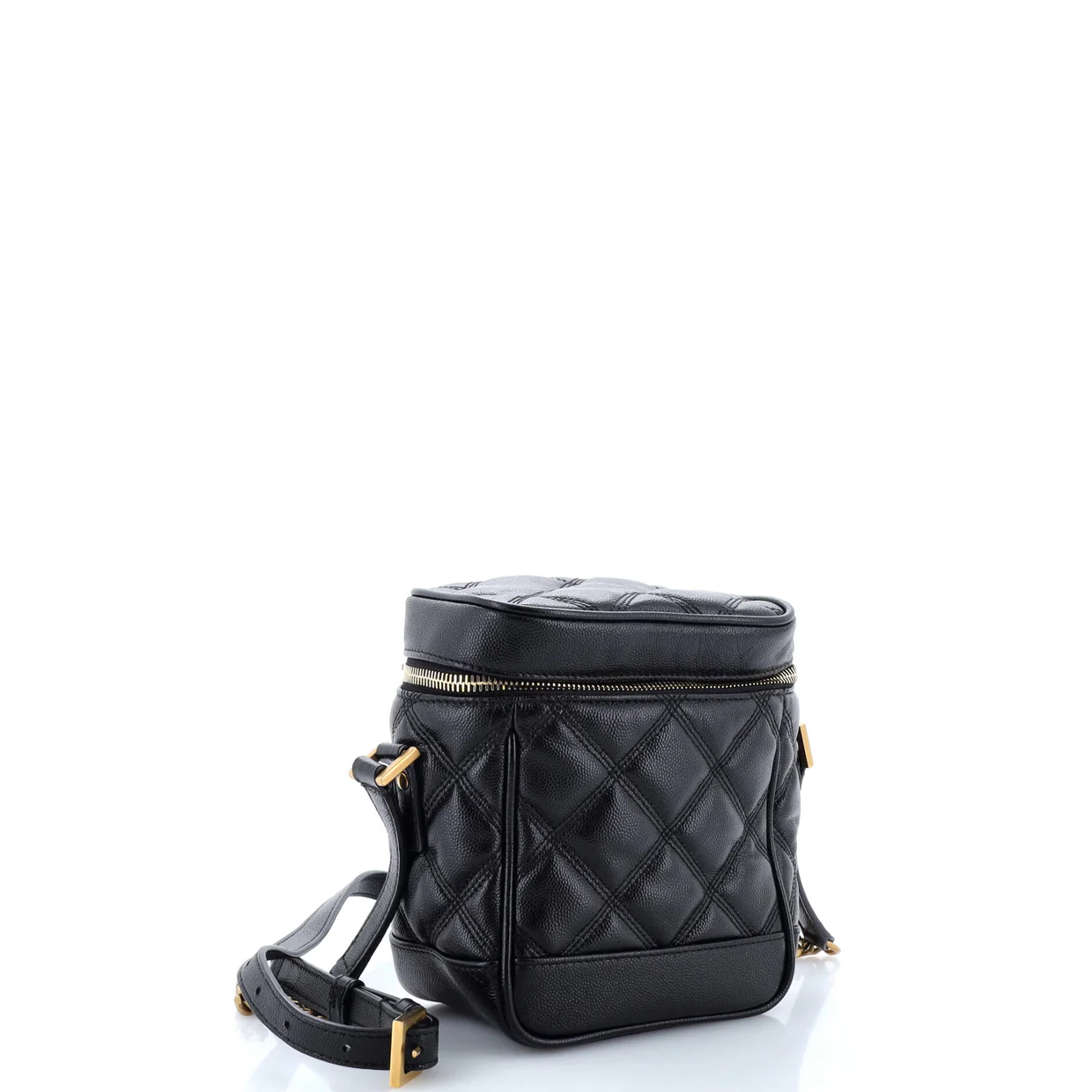 80's Vanity Bag Quilted Leather - Deep Luxury