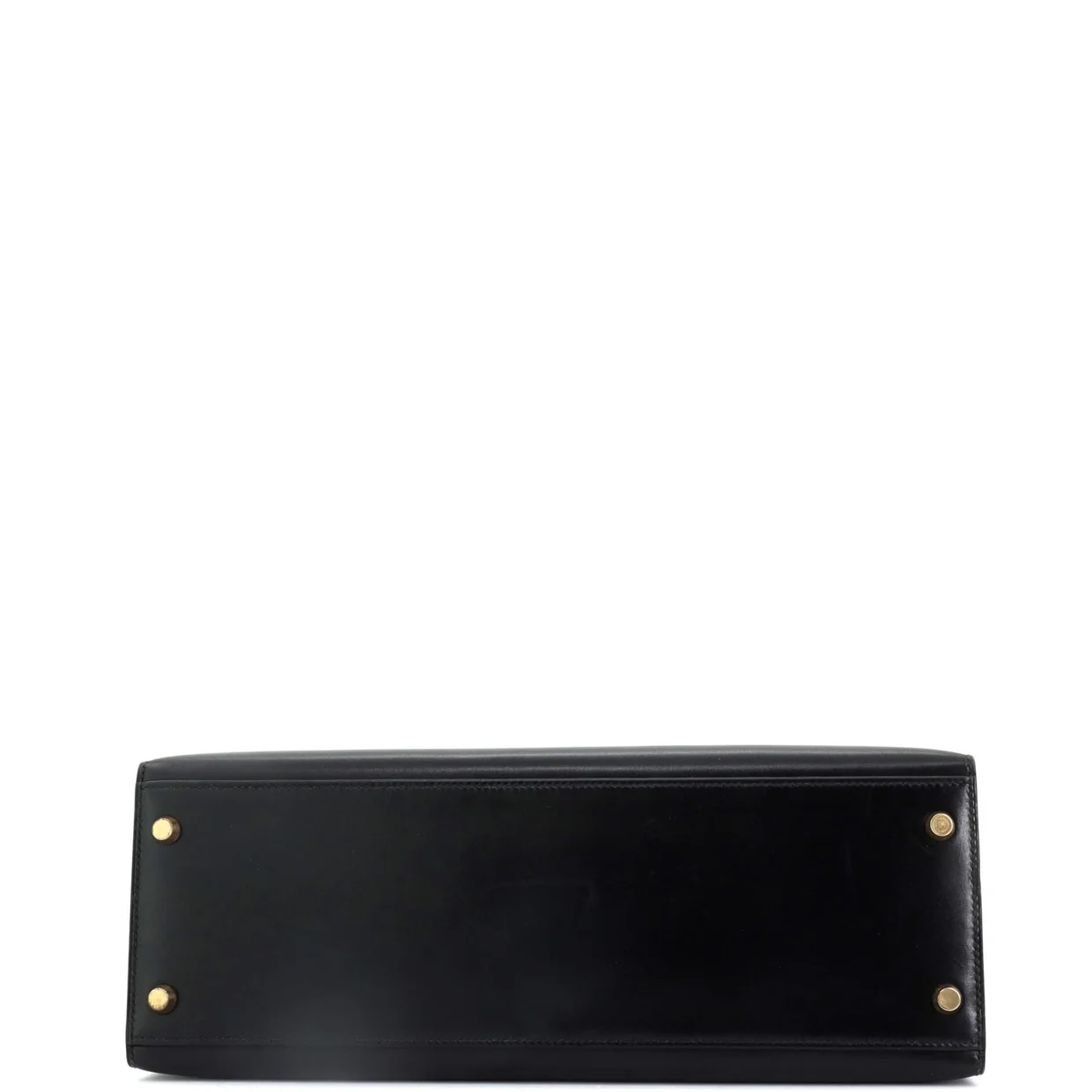 Kelly Handbag Noir Box Calf with Gold Hardware 32 - Deep Luxury