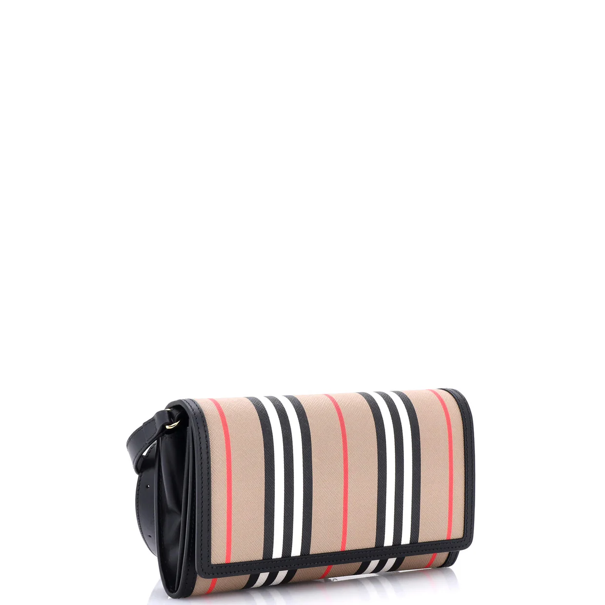 Hannah Wallet on Strap Icon Stripe E-Canvas - Deep Luxury