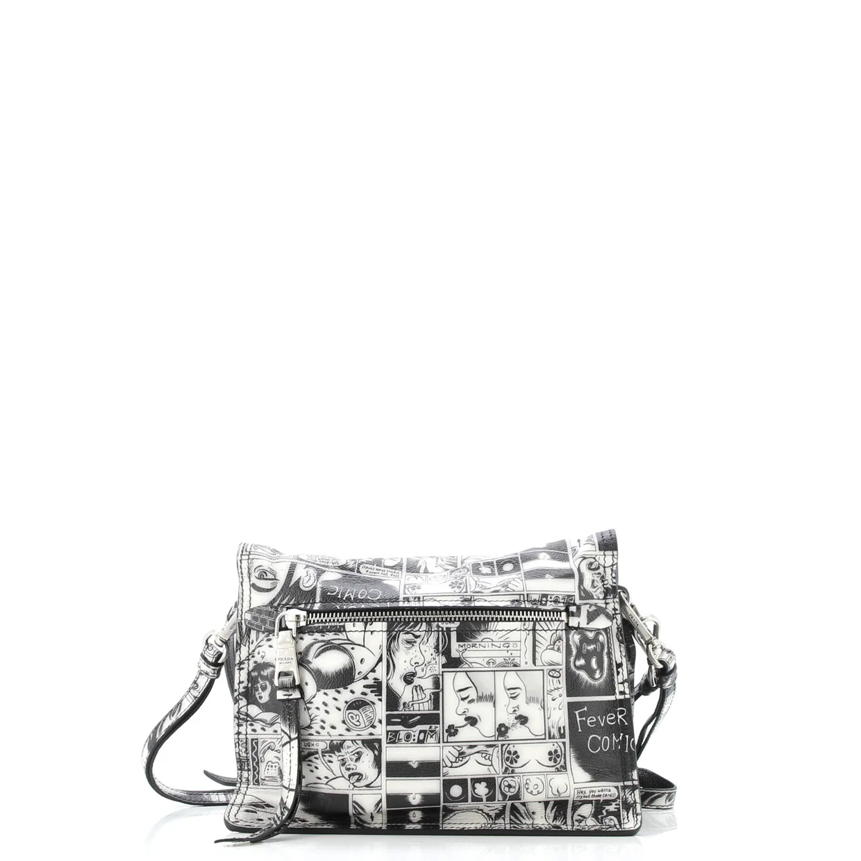 Etiquette Flap Bag Printed Leather Small - Deep Luxury