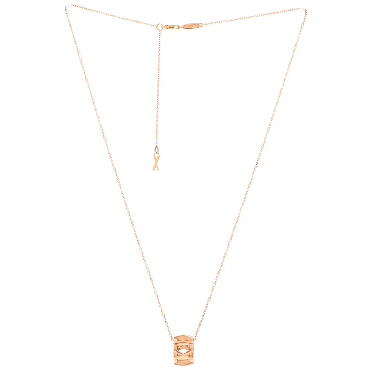 Atlas X Open Pendant Necklace 18K Rose Gold - Deep Luxury
