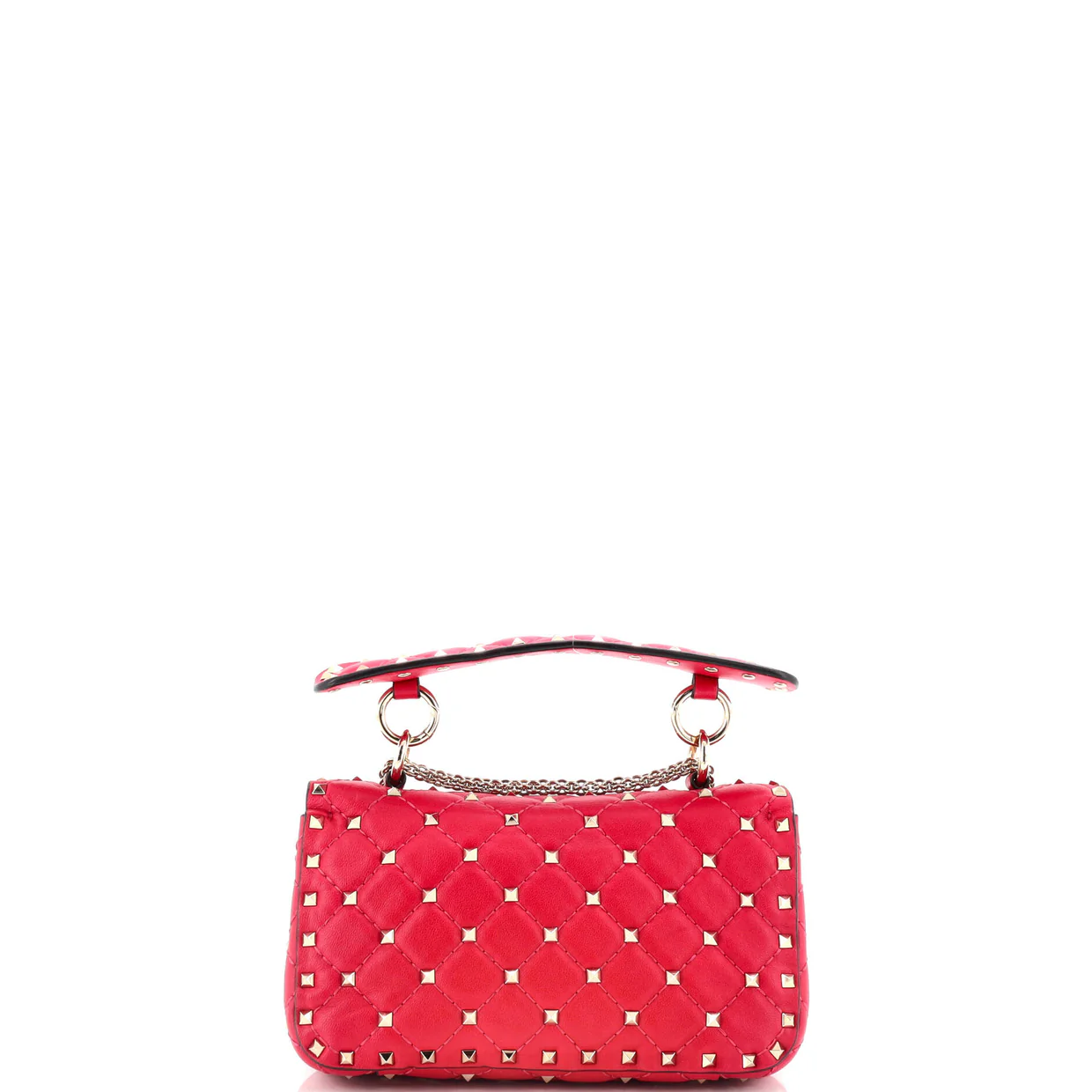 Rockstud Spike Flap Bag Quilted Leather Small - Deep Luxury