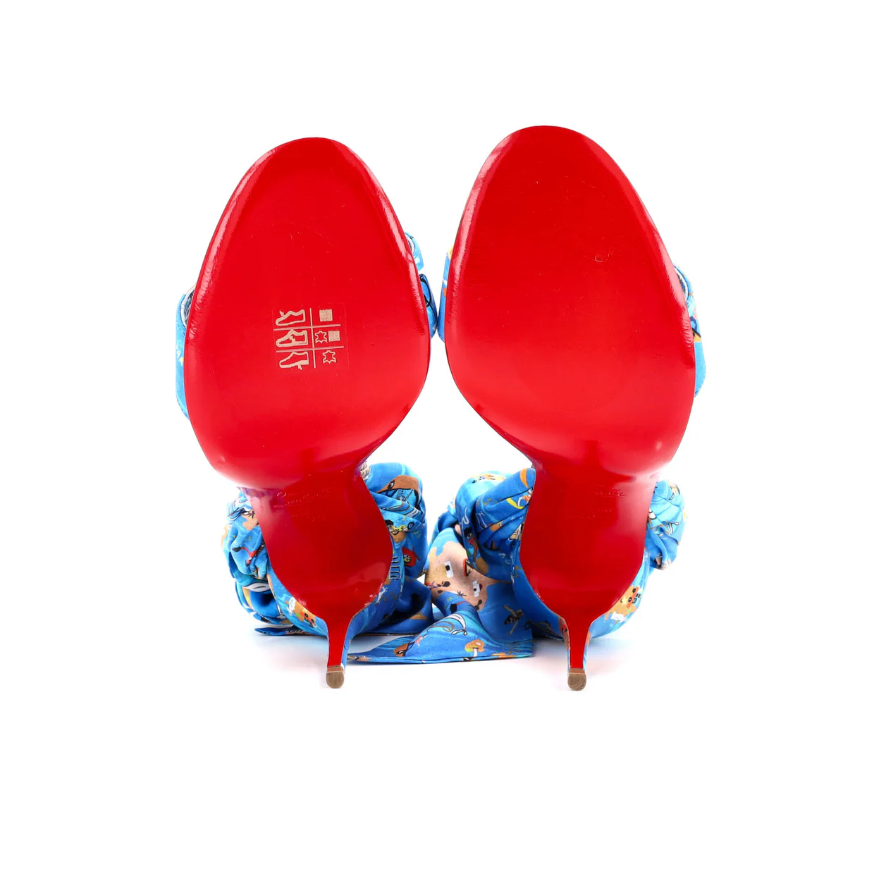 Women's Du Desert Heeled Sandals Printed Satin 100 - Deep Luxury