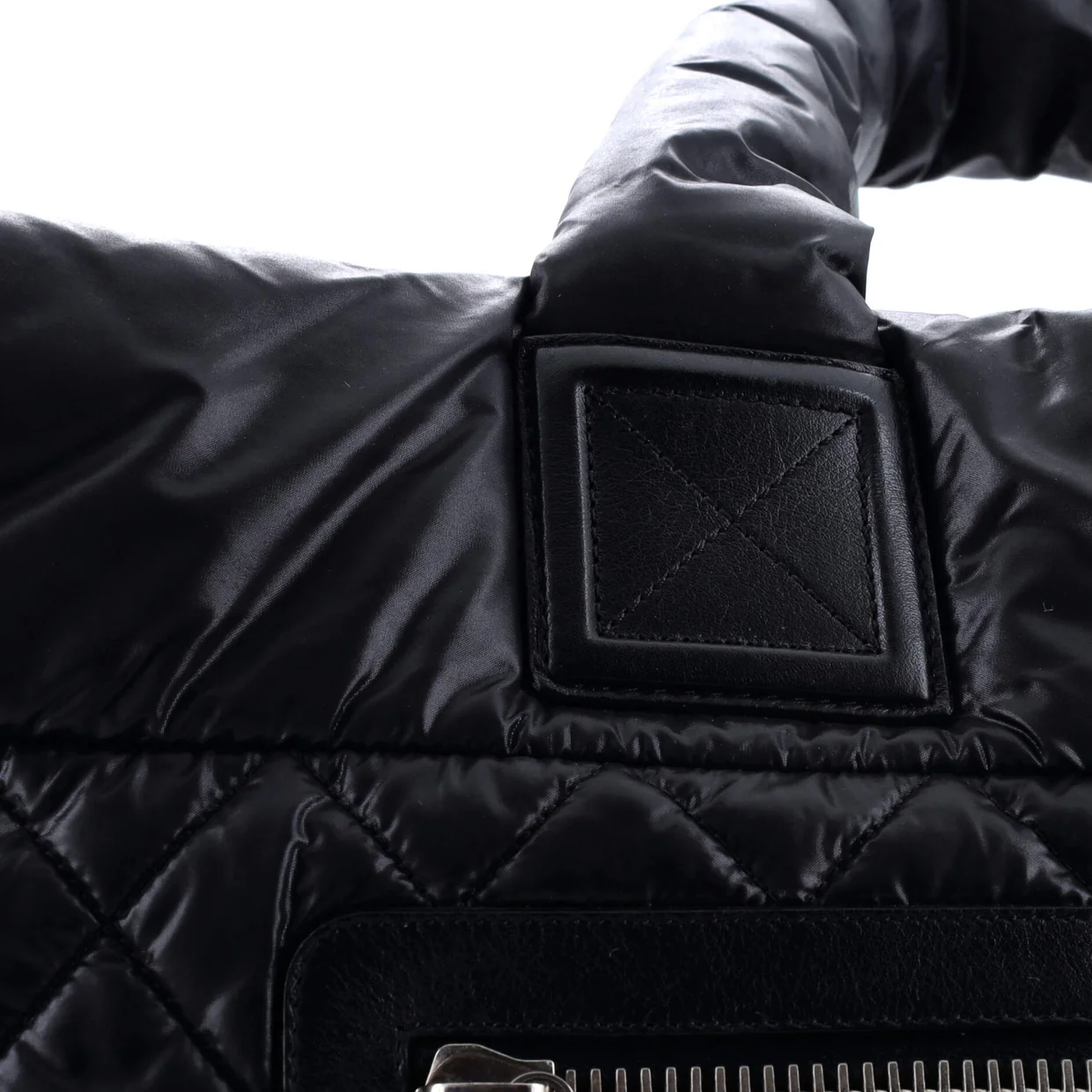 Coco Cocoon Zipped Tote Quilted Nylon Large - Deep Luxury