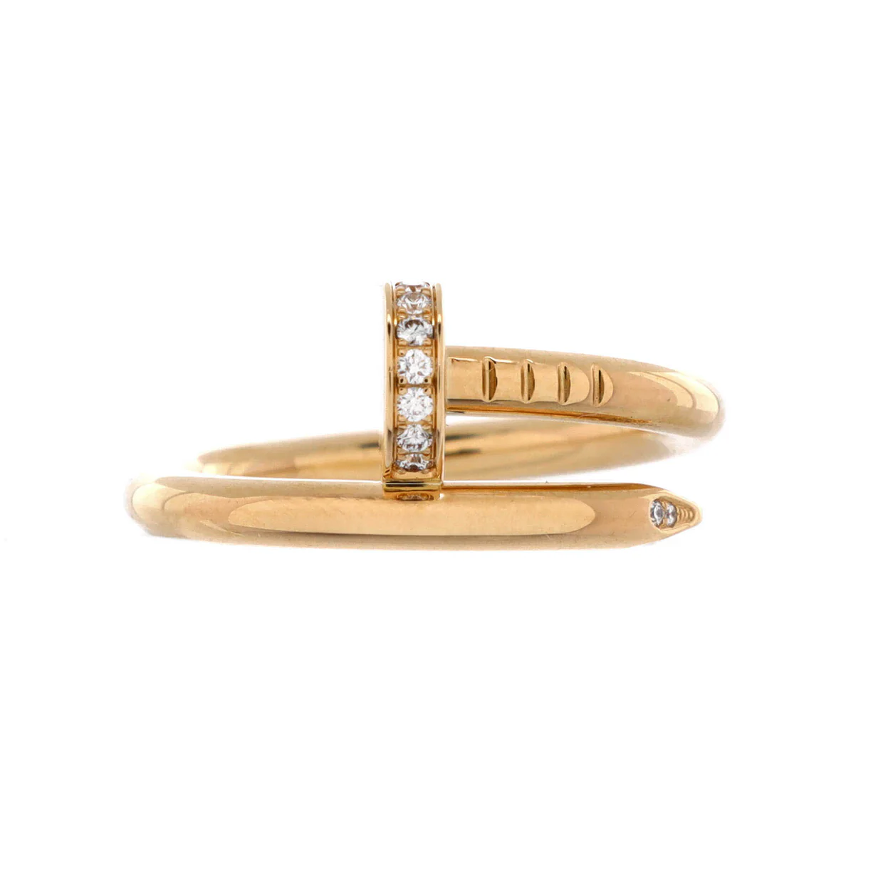 Juste un Clou Ring 18K Yellow Gold and Diamonds - Deep Luxury