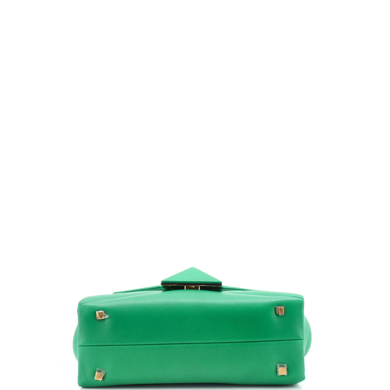One Stud Top Handle Flap Bag Leather Small - Deep Luxury