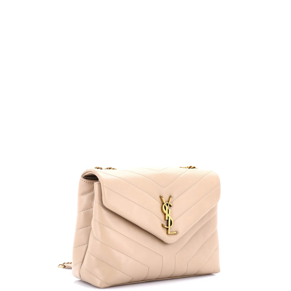 Loulou Shoulder Bag Matelasse Chevron Leather Small - Deep Luxury