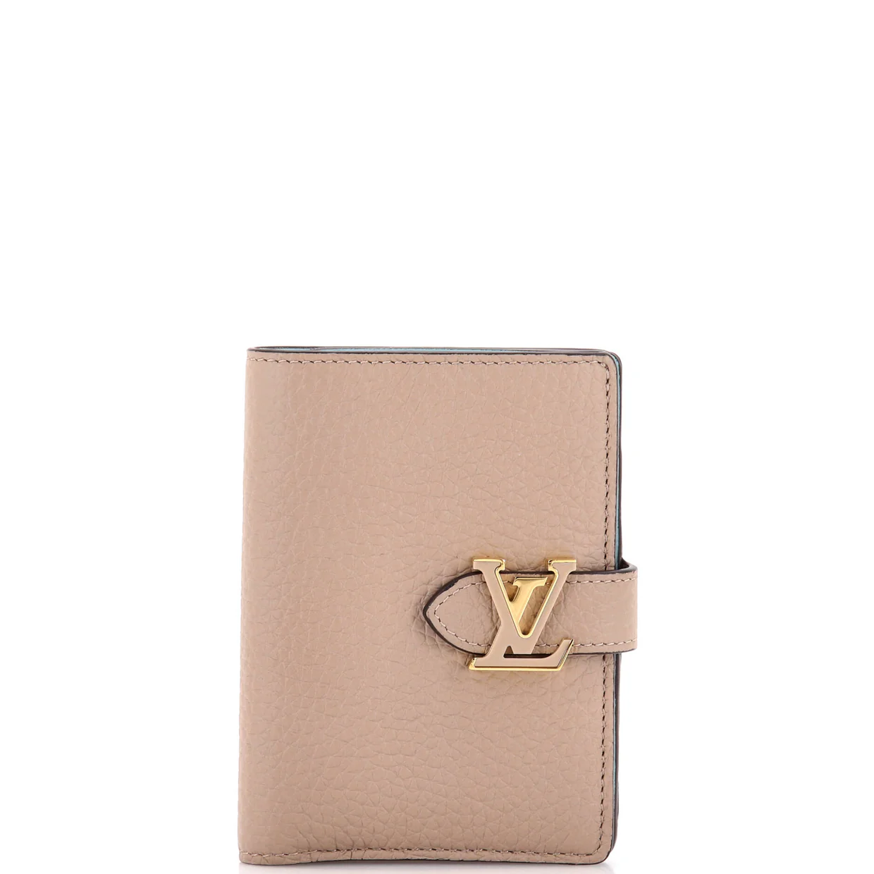 LV Vertical Wallet Taurillion Leather Compact - Deep Luxury