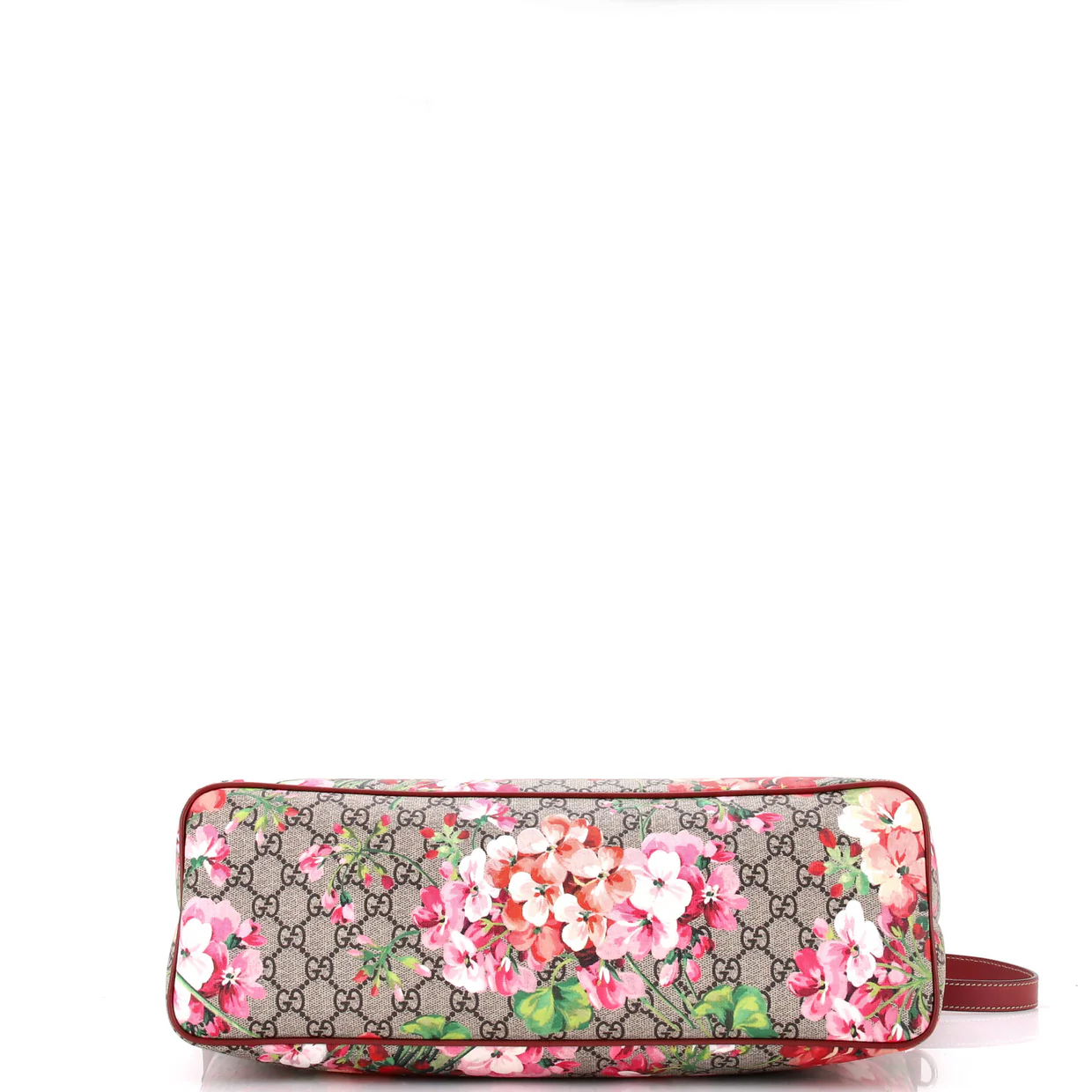 Convertible Zip Tote Blooms Print GG Coated Canvas Large - Deep Luxury