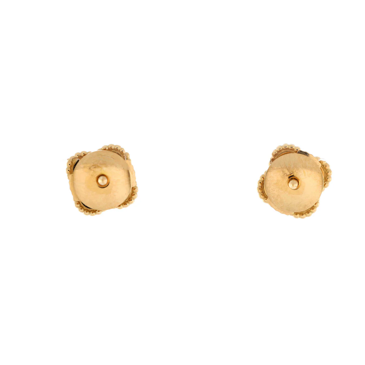 Sweet Alhambra Stud Earrings 18K Yellow Gold and Mother of Pearl - Deep Luxury