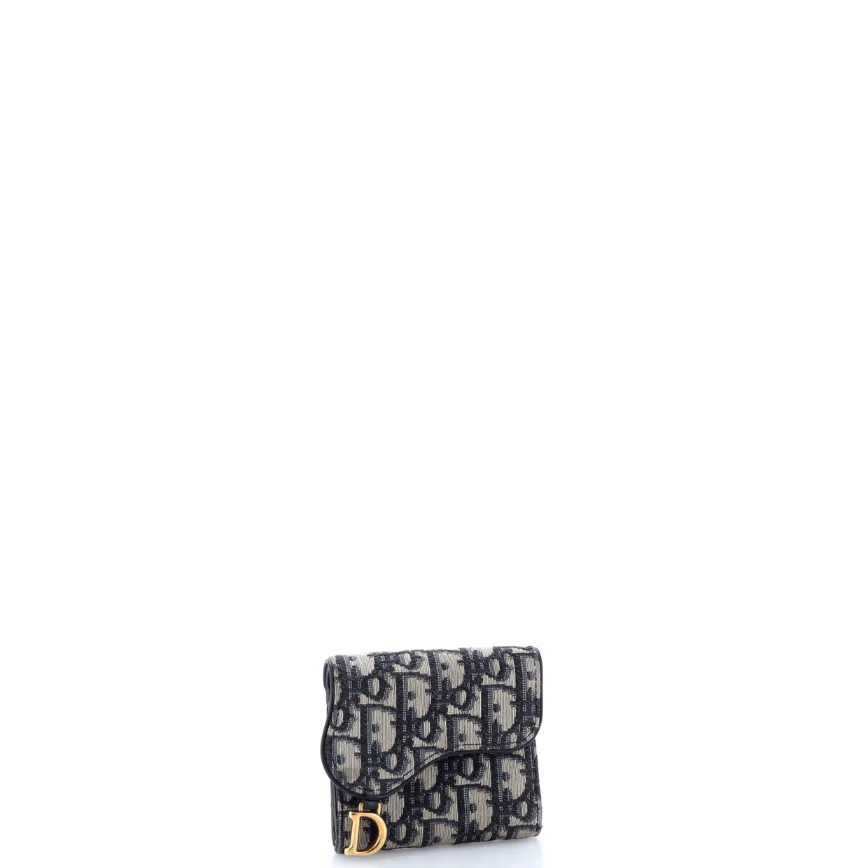 Saddle Flap Wallet Oblique Canvas Mini - Deep Luxury