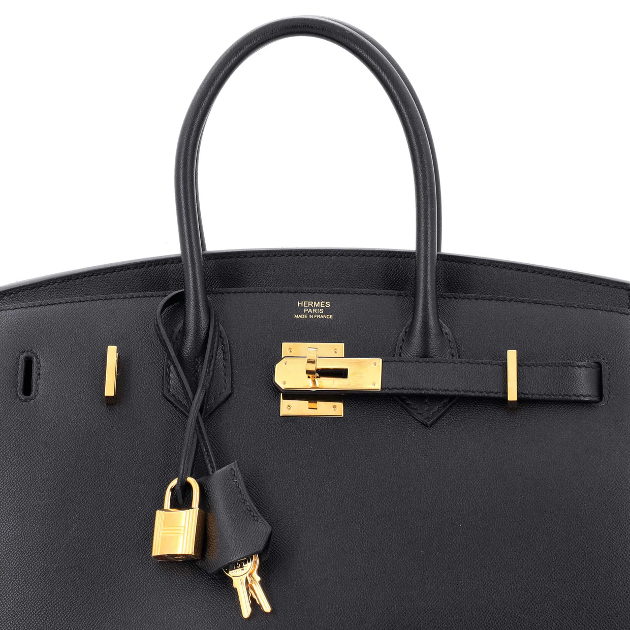 Birkin Sellier Bag Noir Madame with Gold Hardware 30 - Deep Luxury