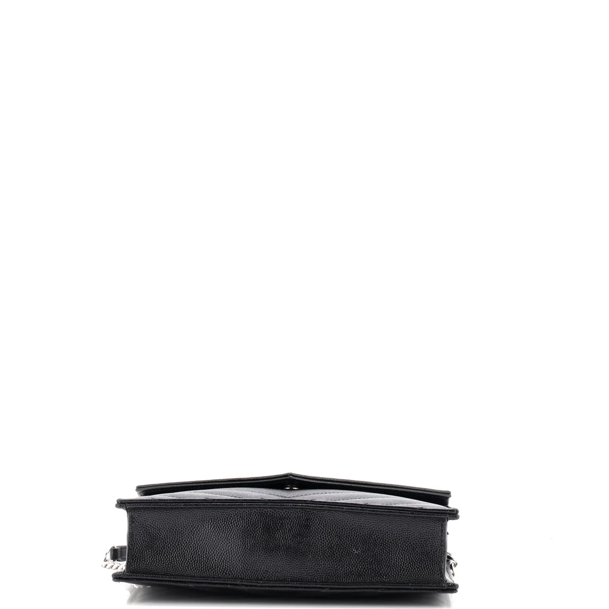 Classic Monogram Wallet on Chain Matelasse Chevron Leather Small - Deep Luxury