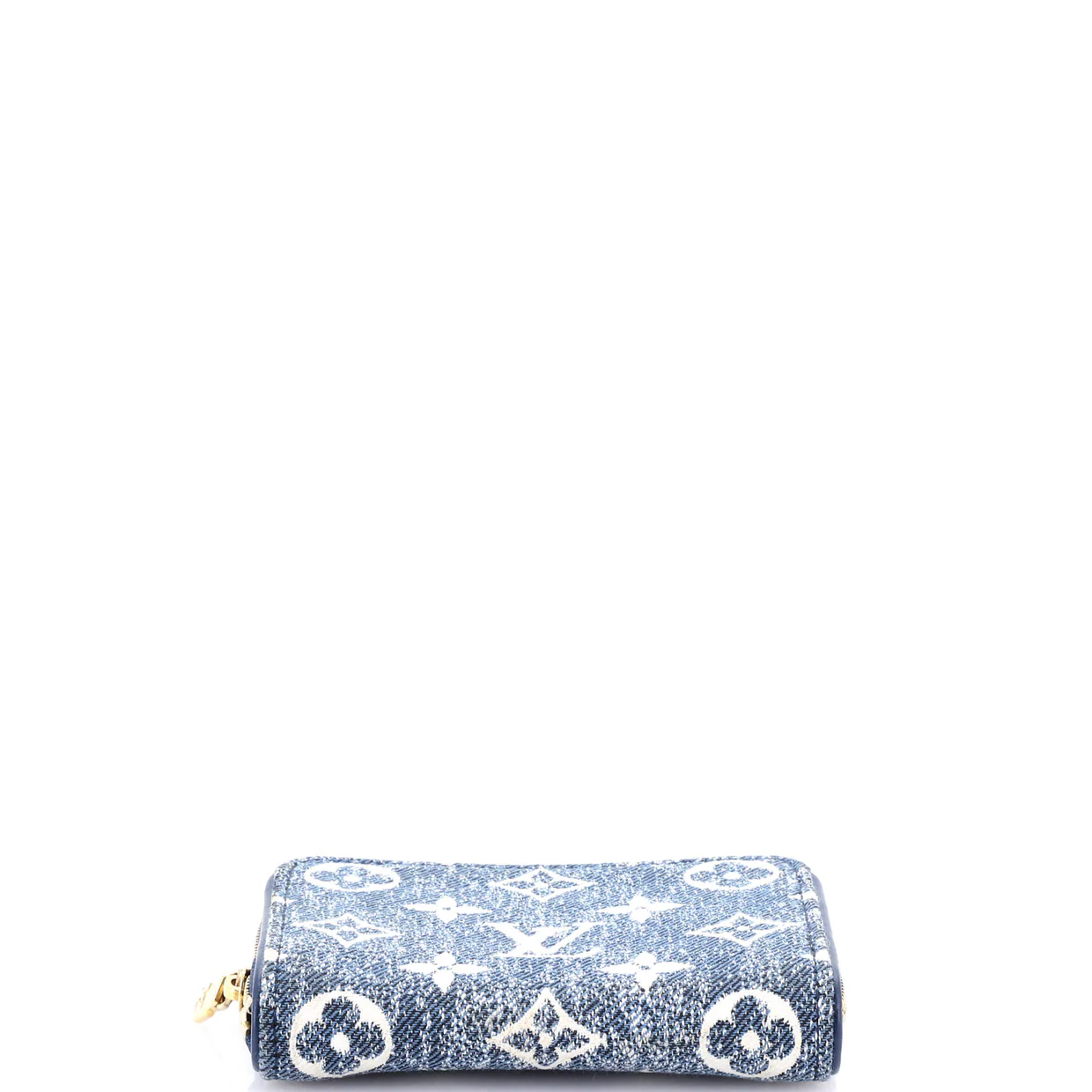 Zippy Coin Purse Monogram Jacquard Denim - Deep Luxury