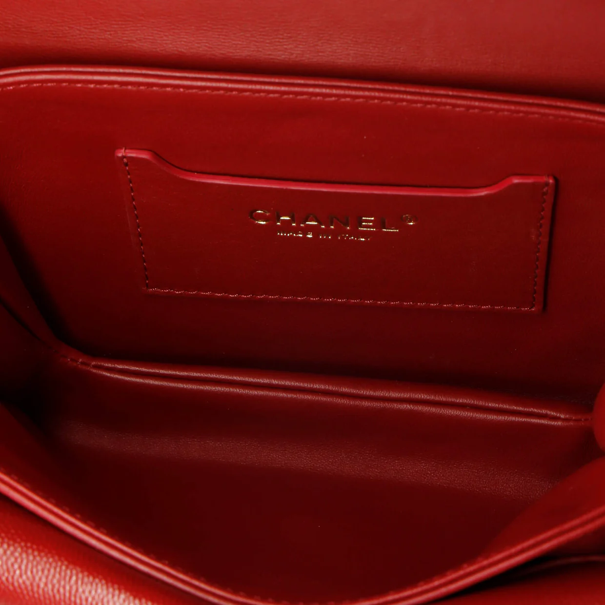 CC Top Handle Chain Full Flap Bag Quilted Caviar Small - Deep Luxury