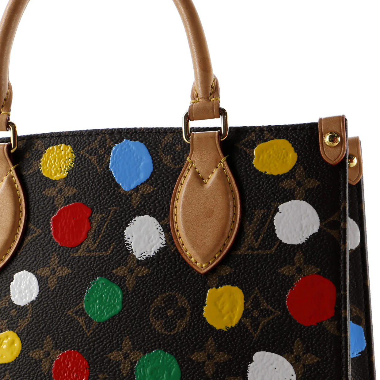 OnTheGo Tote Yayoi Kusama Painted Dots Monogram Canvas PM - Deep Luxury