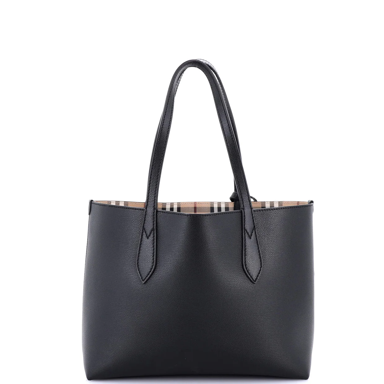 Reversible Tote Haymarket Coated Canvas and Leather Small - Deep Luxury