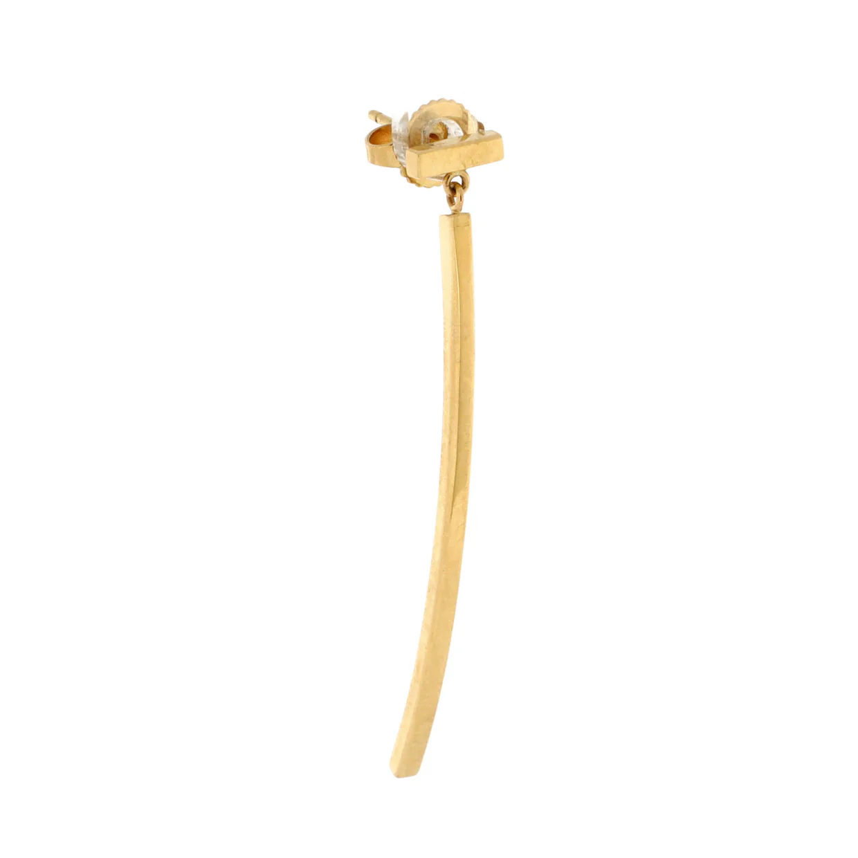 T Wire Bar Earrings 18K Yellow Gold - Deep Luxury