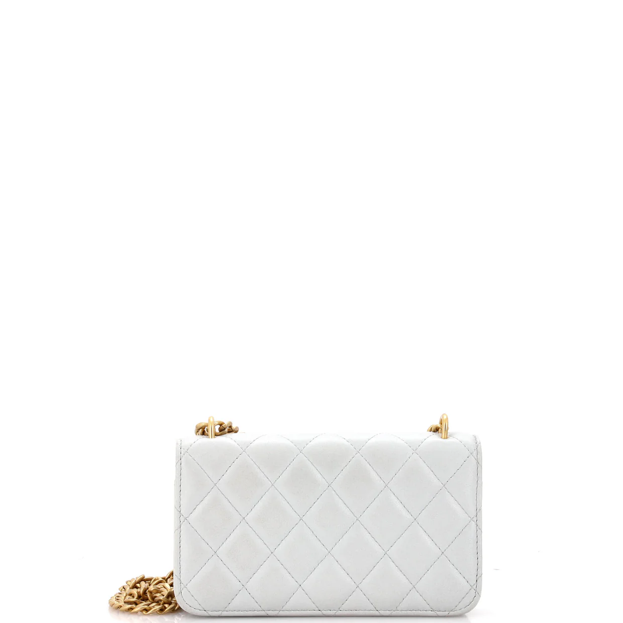 Sweet Camellia Wallet on Chain Quilted Lambskin - Deep Luxury