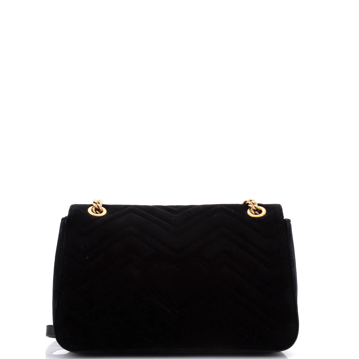 GG Marmont Flap Bag Matelasse Velvet Medium - Deep Luxury