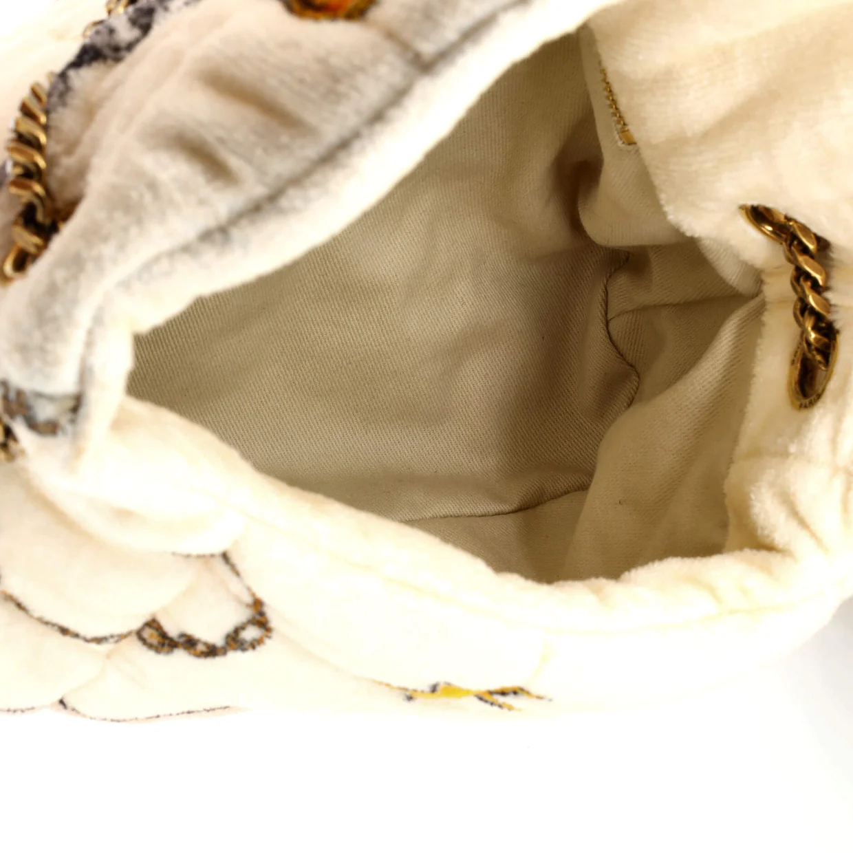 Loulou Puffer Shoulder Bag Quilted Printed Terry Cloth Small - Deep Luxury