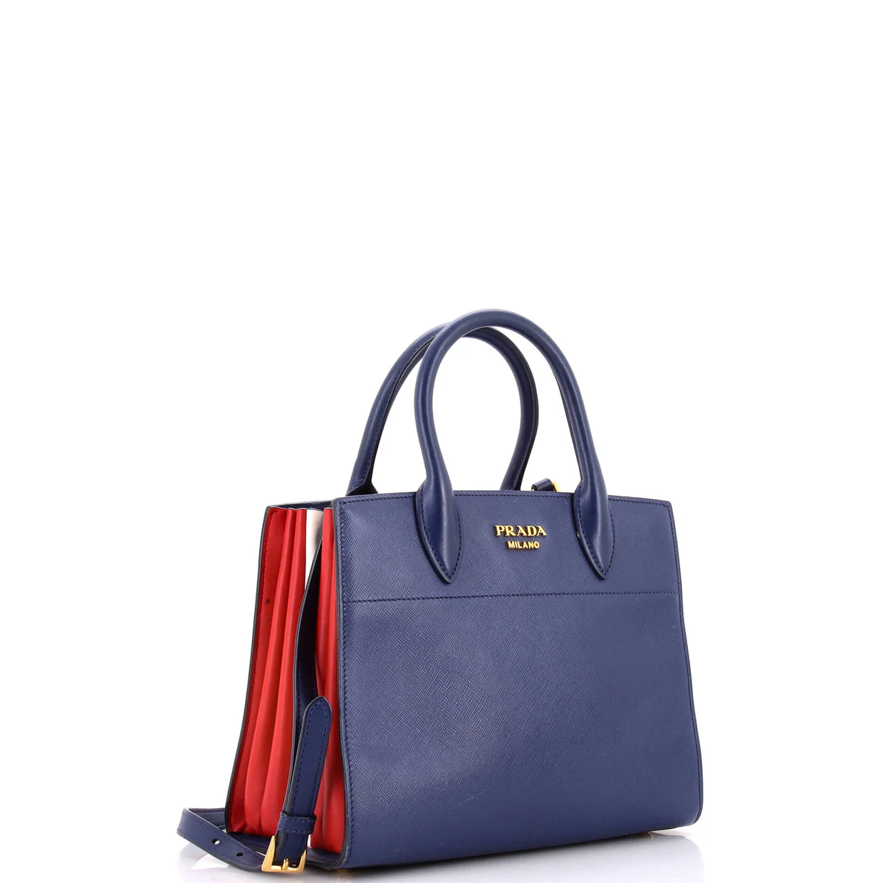 Bibliotheque Tote Saffiano with City Calf Small - Deep Luxury