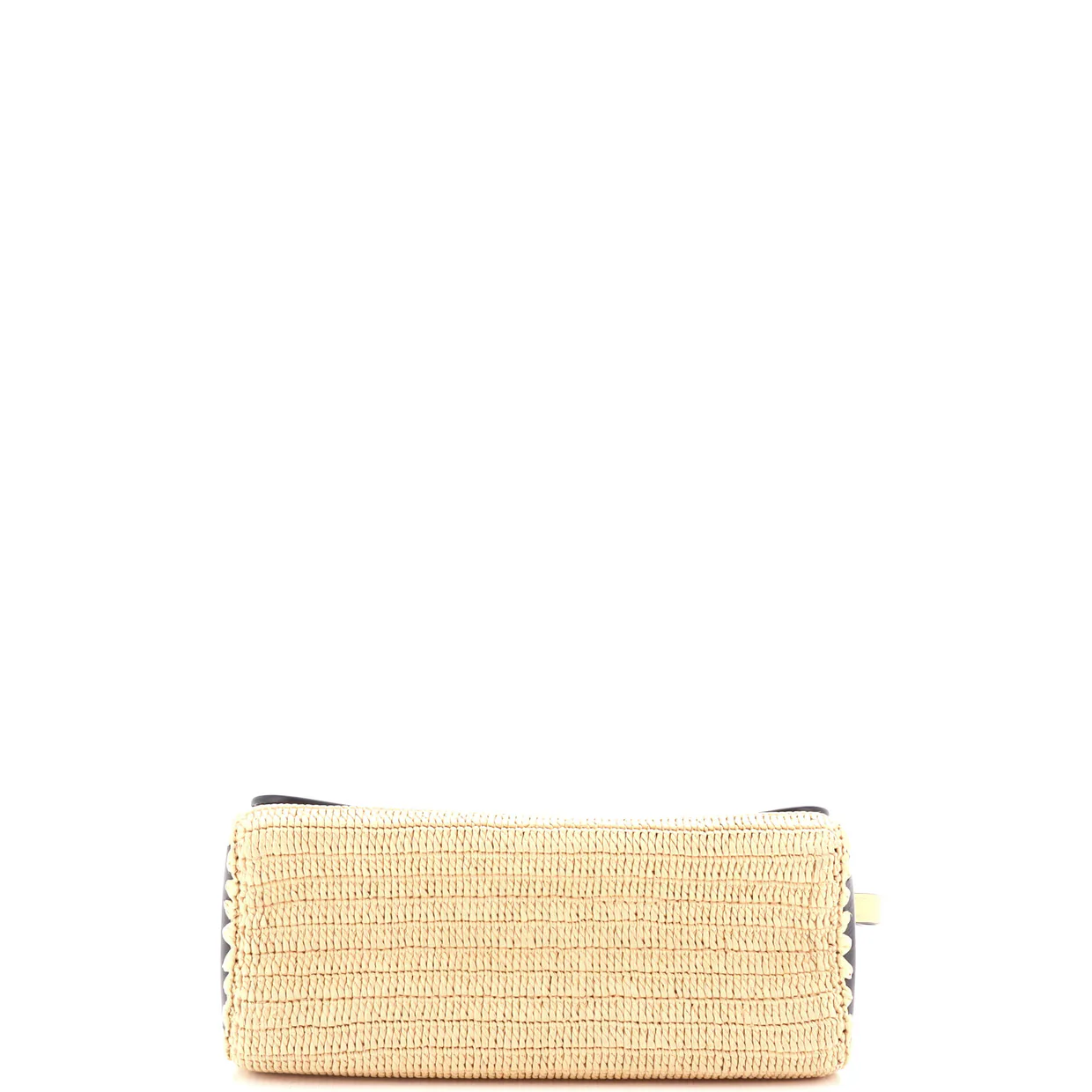 Twist Convertible Handbag Leather and Raffia MM - Deep Luxury