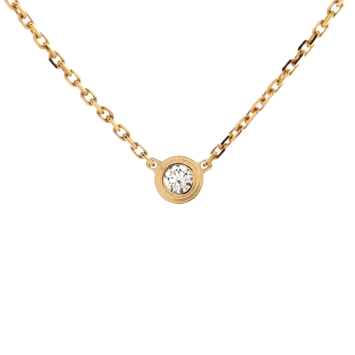 Cartier D'Amour Pendant Necklace 18K Yellow Gold and Diamond XS - Deep Luxury