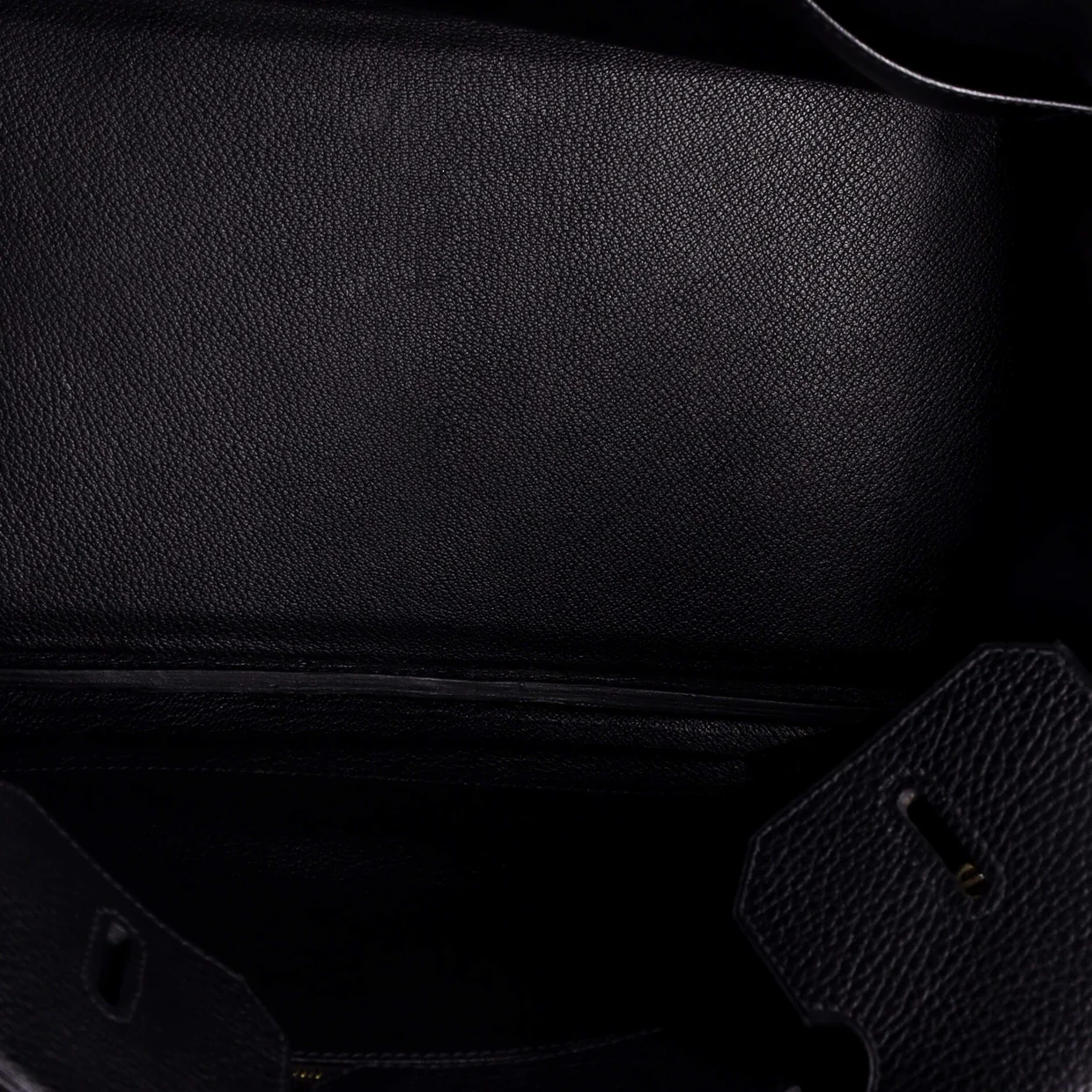 Birkin Handbag Noir Ardennes with Gold Hardware 35 - Deep Luxury