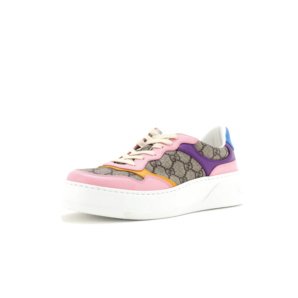 Women's Dali Platform Sneakers GG Canvas with Leather - Deep Luxury