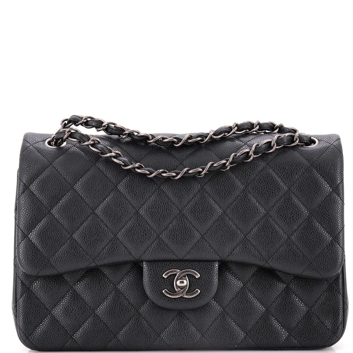 Classic Double Flap Bag Quilted Caviar Jumbo - Deep Luxury