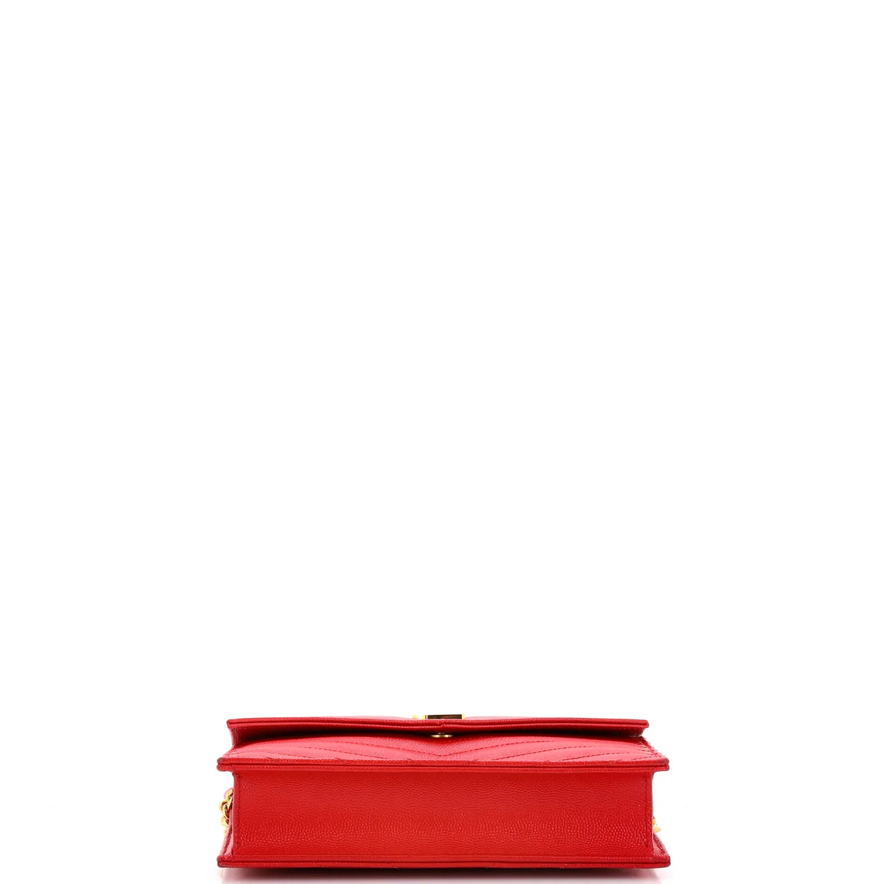 Classic Monogram Wallet on Chain Matelasse Chevron Leather Small - Deep Luxury