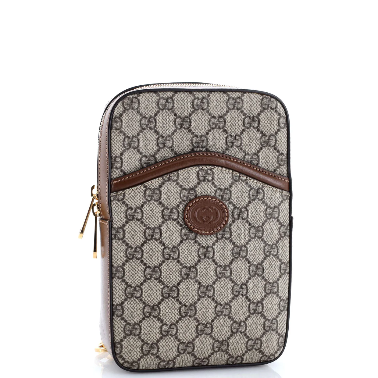 Interlocking G Patch Sling Bag GG Coated Canvas Small - Deep Luxury