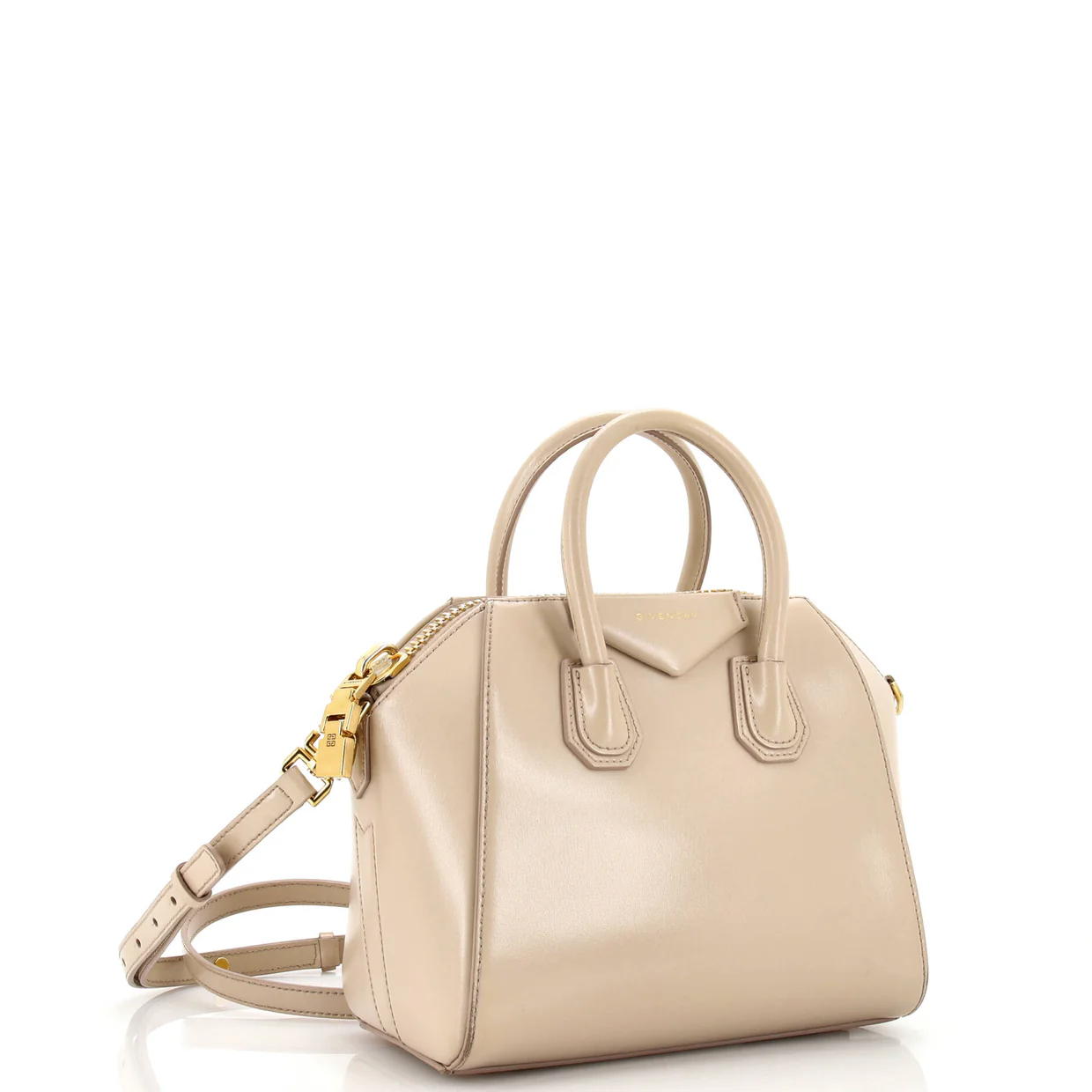 Antigona Bag Glazed Leather Mini - Deep Luxury