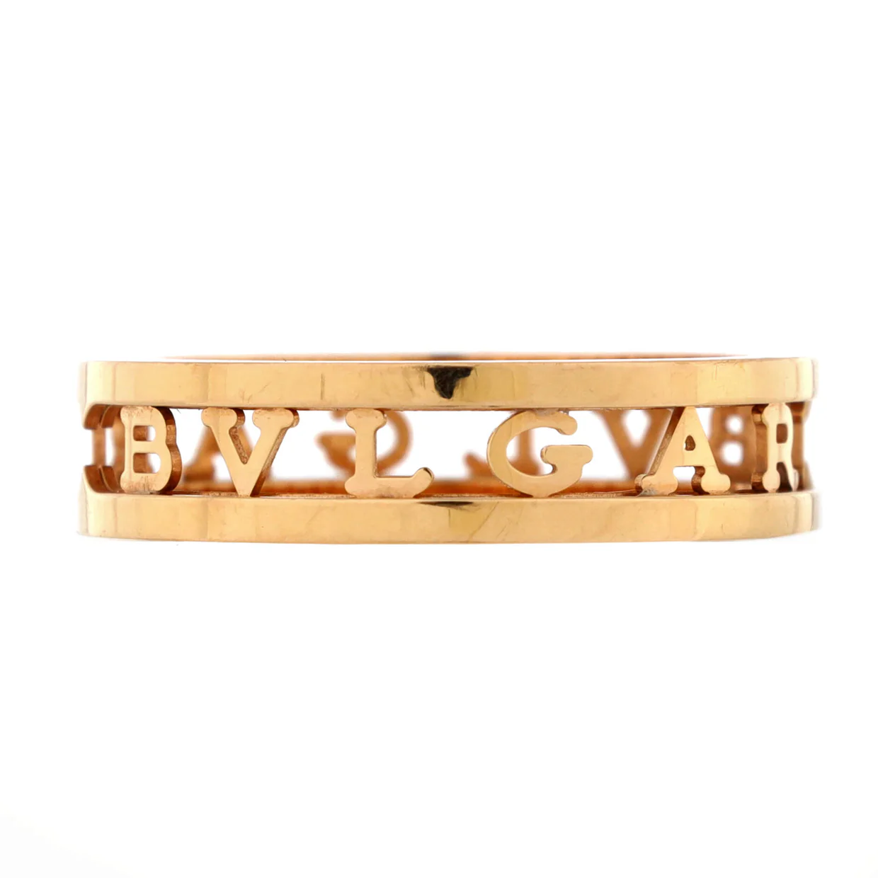 B.Zero1 Logo Openwork Ring 18K Rose Gold - Deep Luxury