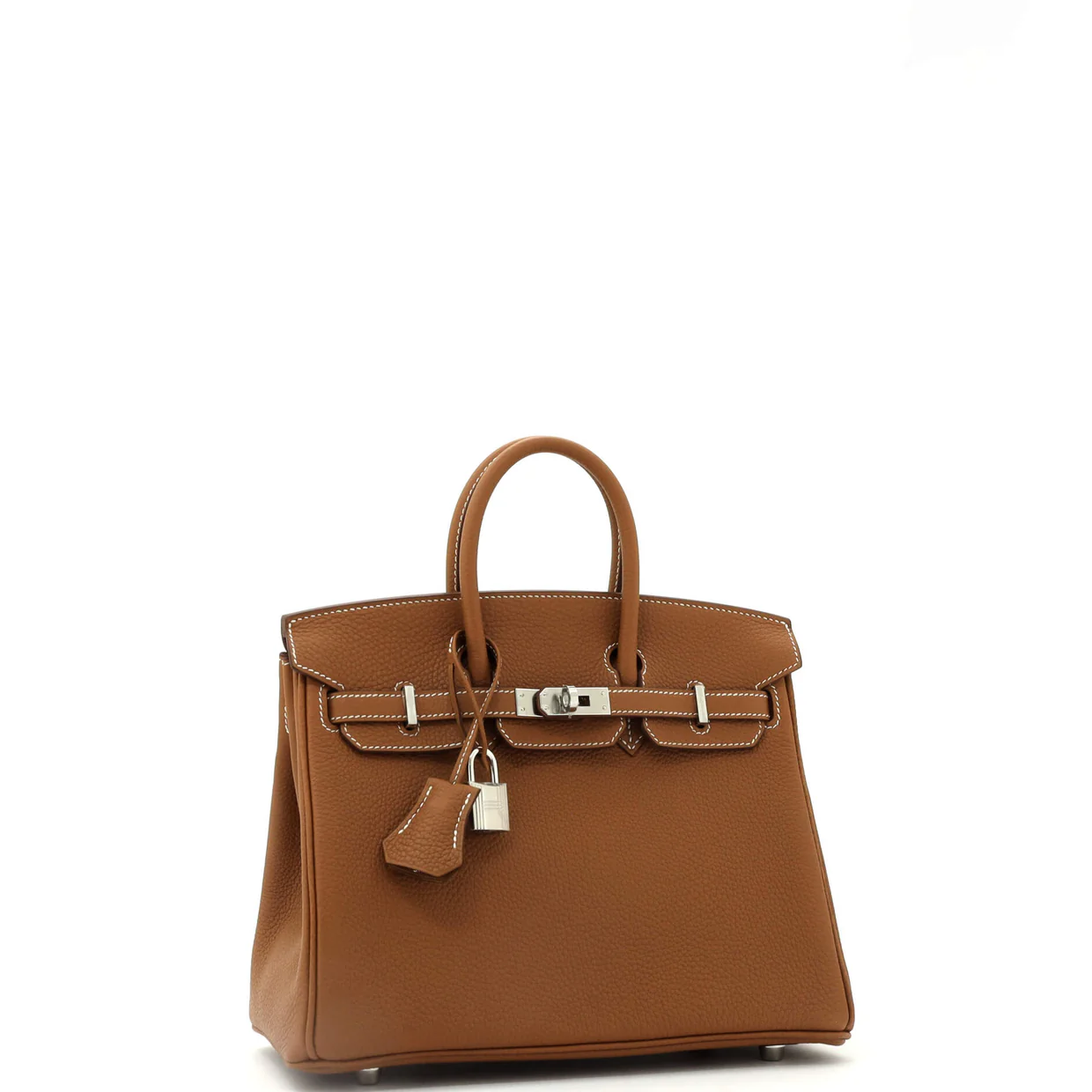 Birkin Handbag Gold Togo with Palladium Hardware 25 - Deep Luxury